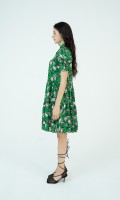 SIXDO Floral Mini Silk Dress